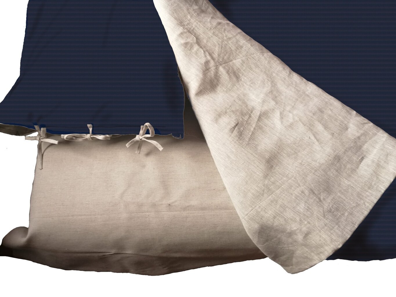 Gultas lina gultas veļa / pārvalks 200 x 200 cm ar spilvendrānām цена и информация | Gultas veļas komplekti | 220.lv