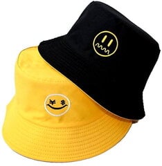 Divpusēja cepure K5, dzelteni melna cena un informācija | Sieviešu cepures | 220.lv