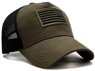 Vīriešu cepure ar nagu K38, zaļa cena un informācija | Vīriešu cepures, šalles, cimdi | 220.lv