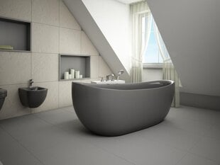 Отдельностоящая ванна GIANNA 170см графит, Клик-Клак + сифон, композит цена и информация | Для ванны | 220.lv