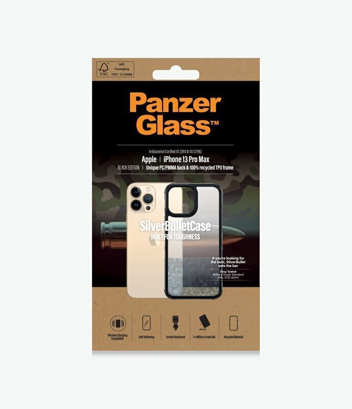 PanzerGlass SilverBullet Case, piemērots iPhone 13 Pro Max, caurspīdīgs цена и информация | Telefonu vāciņi, maciņi | 220.lv