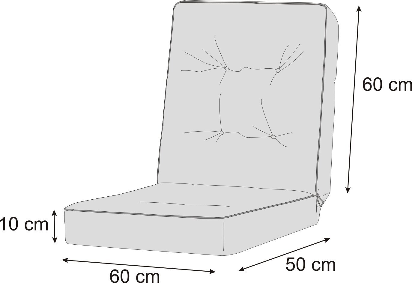 Spilvens krēslam Hobbygarden Venus 3D 60 cm, zaļš cena un informācija | Krēslu paliktņi | 220.lv