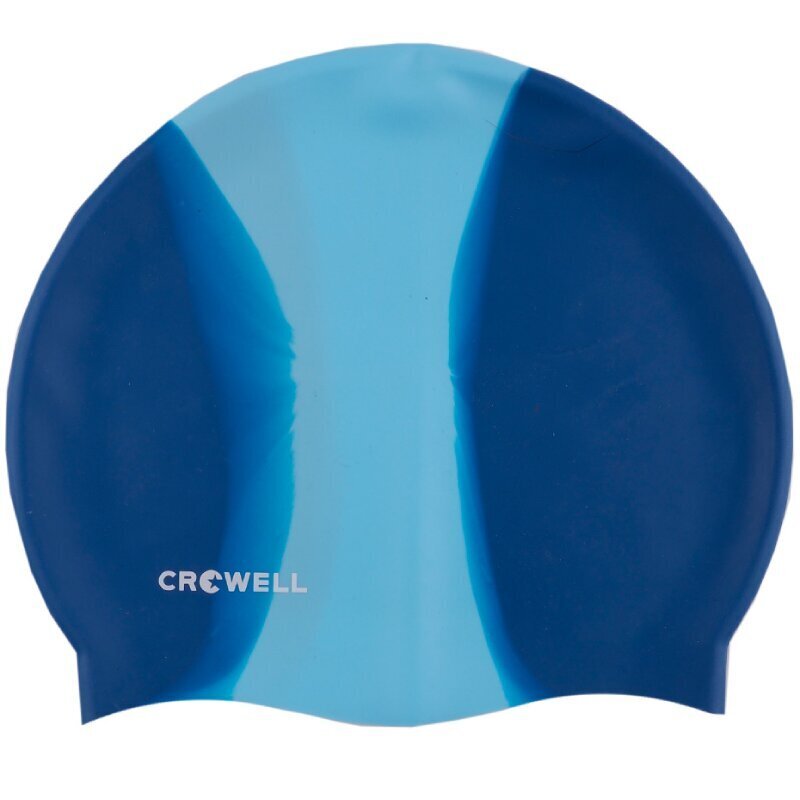 Peldcepure Silikona Crowell Multi Flame, tumši zils-zils, Col.04 cena un informācija | Peldcepures | 220.lv