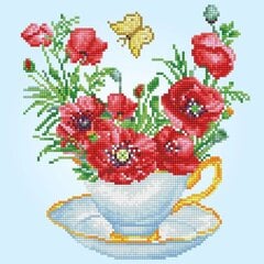 Алмазная мозаика Teatime poppoes 32x32 см цена и информация | Алмазная мозаика | 220.lv