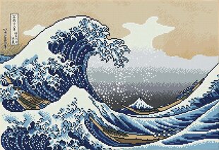 Dimantu mozaīka The great wave 57x39 cm цена и информация | Алмазная мозаика | 220.lv