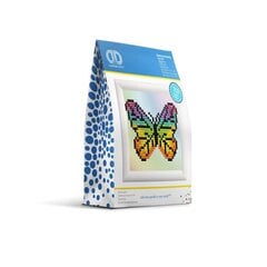 Dimantu mozaīka Rainbow butterfly DD Kit with frame cena un informācija | Dimantu mozaīkas | 220.lv