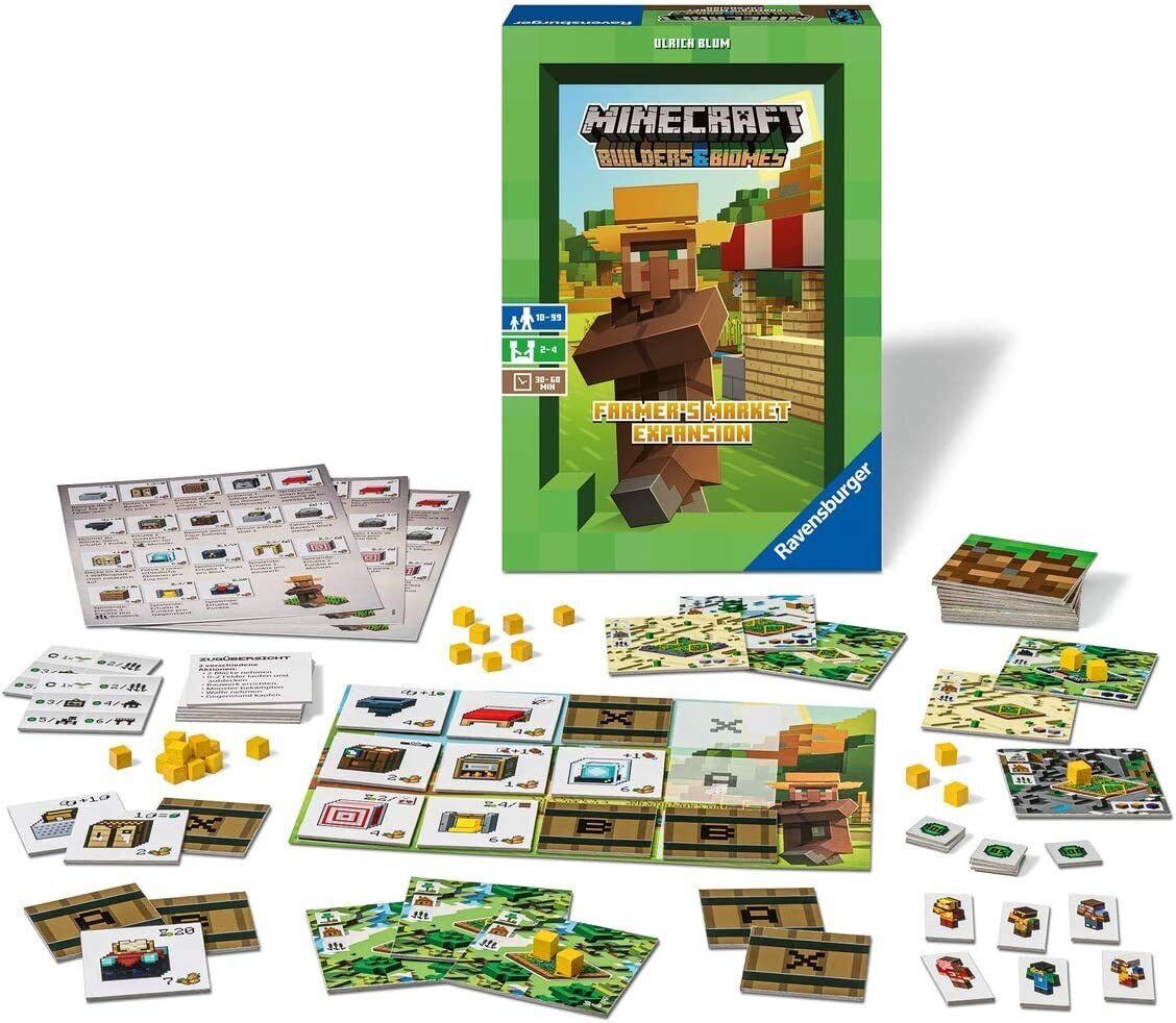 Galda spēle Ravensburger Minecraft Builders Biomes: Farmers Market Expansion, ENG cena un informācija | Galda spēles | 220.lv