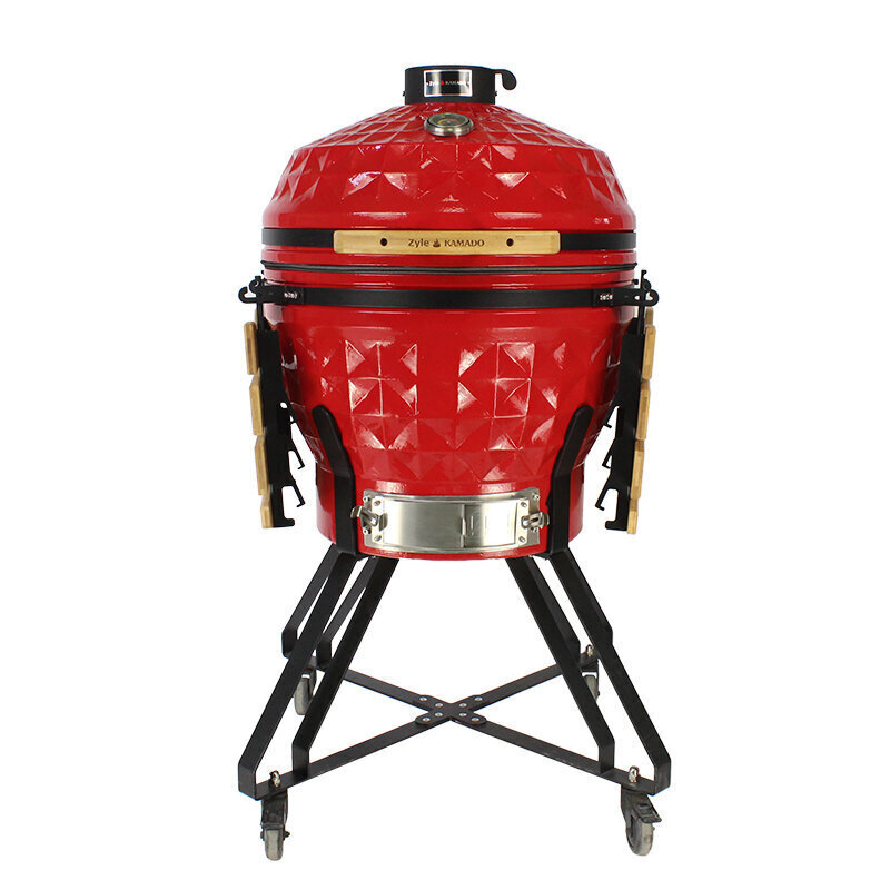 Grils Zyle Kamado, ZY24KSRDDISET, ar piederumiem, 62 cm cena un informācija | Grili | 220.lv