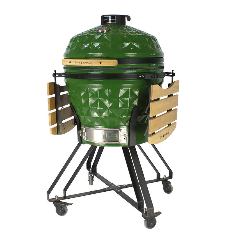 Grils Zyle Kamado, ZY24KSGRDISET, ar piederumiem, 62 cm cena un informācija | Grili | 220.lv