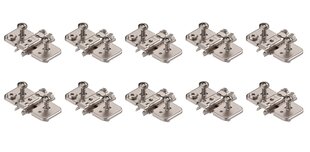 10 x Blum cross CLIP eņģu plāksnes, 0 mm, EXPANDO, ekscentriski regulējams, niķeļa krāsa cena un informācija | Citi piederumi mēbelēm | 220.lv