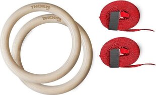 Vingrošanas riņķi Thorn + Fit Wooden Rings, 32 mm cena un informācija | Fitnesa gumijas, gredzeni | 220.lv