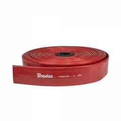 Plakanā ūdens šļūtene Bradas AGRO-FLAT PVC, W.P.8 / B.P.24 Bar, 1 1/2"- 30m, Red цена и информация | Оборудование для полива | 220.lv