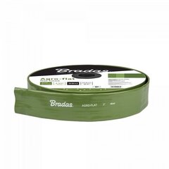 Plakanā ūdens šļūtene Bradas AGRO-FLAT PVC, W.P.6 / B.P.18 Bar, 1 1/2"- 100m, Green цена и информация | Оборудование для полива | 220.lv