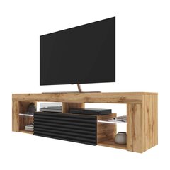 TV galdiņš Selsey Bianko 3D LED, brūns/melns цена и информация | Тумбы под телевизор | 220.lv