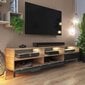 TV galdiņš Selsey Rikke 3D LED, brūns/melns cena un informācija | TV galdiņi | 220.lv