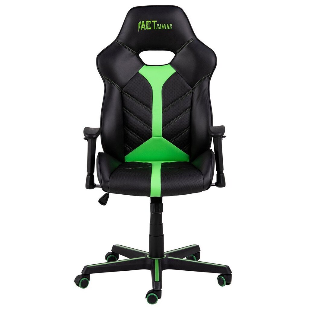 Spēļu krēsls Actona Cobblestone, melns/zaļš cena un informācija | Biroja krēsli | 220.lv