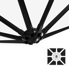 Зонт складной Songmics Patio 300, серый цена и информация | Зонты, маркизы, стойки | 220.lv