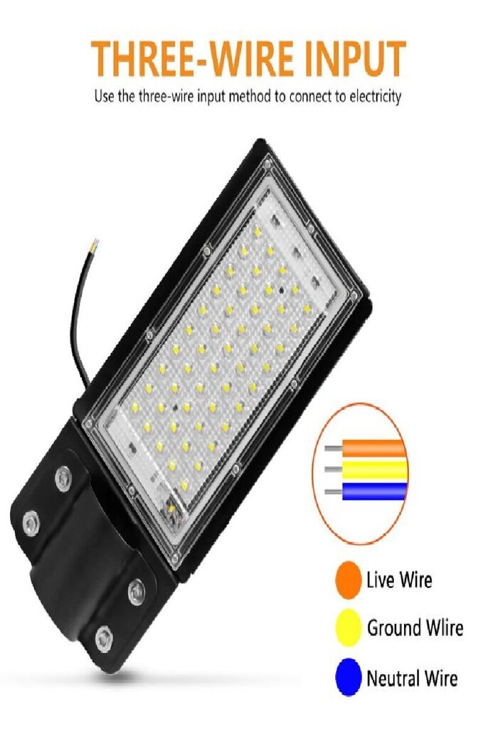 LED prožektors AC 180-240V, 50W cena un informācija | Āra apgaismojums | 220.lv