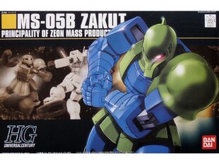 Сборная Gunpla модель Bandai - HGUC MS-05B ZAKU I, 1/144, 59159 цена и информация | Конструкторы и кубики | 220.lv