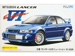 Сборная пластиковая модель Fujimi - Mitsubishi Lancer Evolution VI GSR w/Masks, 1/24, 03923 цена и информация | Kонструкторы | 220.lv