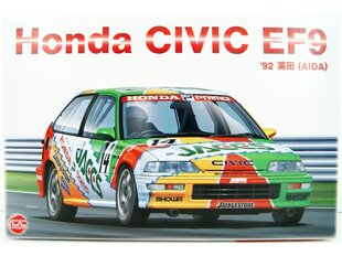 Сборная пластиковая модель NuNu - Honda Civic EF9 Group A sponsored by JACCS - 1992, 1/24, 24021 цена и информация | Конструкторы и кубики | 220.lv