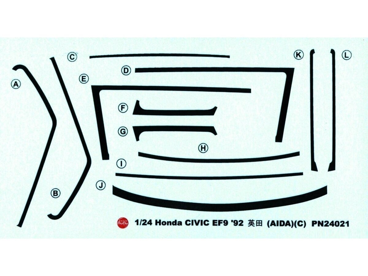 NuNu - Honda Civic EF9 Group A sponsored by JACCS - 1992, 1/24, 24021 cena un informācija | Konstruktori | 220.lv