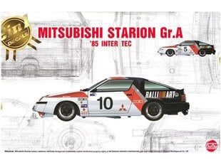 Сборная пластиковая модель NuNu - Mitsubishi Starion Gr.A 1985 Inter TEC in Fuji Speedway, 1/24, 24031 цена и информация | Kонструкторы | 220.lv