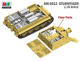 Сборная пластиковая модель Rye Field Model - Sturmmorser Tiger RM61 L/5,4 / 38 cm With Full Interior, 1/35, RFM-5012 цена и информация | Kонструкторы | 220.lv