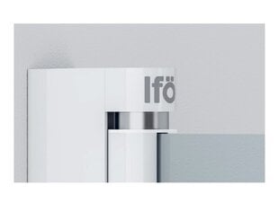 Pusapaļa dušas sieniņa Ifö Space SBVK 800 White, caurspīdīgs stikls ar roktura profilu cena un informācija | Dušas durvis, dušas sienas | 220.lv
