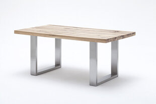 Обеденный стол MC Akcent Castello, 220x100 см, светло-коричневый/серебристый цена и информация | Кухонные и обеденные столы | 220.lv