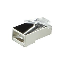 LogiLink RJ45 kontaktdakšas CAT.6, 100 gab., ekranētas ar aizsargu, melnas-MP0022 цена и информация | Адаптеры и USB разветвители | 220.lv