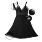 La Bebe™ Nursing Cotton Mia Midnight Art.93905 Grūtnieču barošanas naktskrekls Topošām māmiņām (melns ar mežģinēm) 93905BS50640 cena un informācija | Halāti, naktskrekli, pidžamas meitenēm | 220.lv