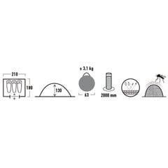 Telts High Peak Swift 3, melna cena un informācija | Teltis | 220.lv