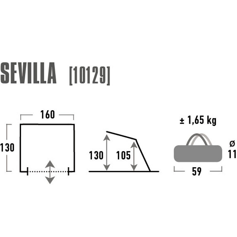 Pludmales telts High Peak Sevilla, zila/pelēka cena un informācija | Teltis | 220.lv