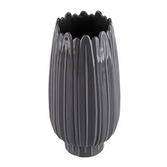 Фарфоровая ваза, рельефная, серая, 12X12X24,5 см цена и информация | Вазы | 220.lv