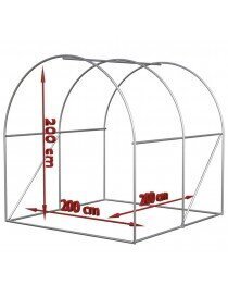 Saliekamā dārza folijas siltumnīca 2x2x2m cena un informācija | Siltumnīcas | 220.lv