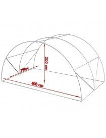 Saliekamā dārza folijas siltumnīca 4x2,5x2m cena un informācija | Siltumnīcas | 220.lv