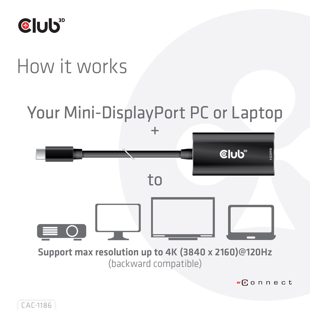 Club 3D CAC-1186 cena un informācija | Adapteri un USB centrmezgli | 220.lv