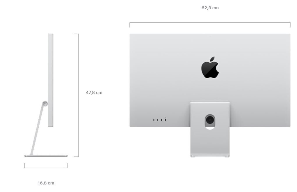 Apple Studio Display - Standard Glass - Tilt-Adjustable Stand - MK0U3Z/A цена и информация | Monitori | 220.lv