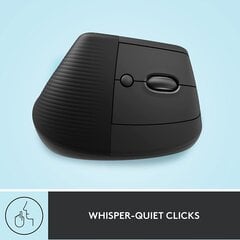Logitech Lift Vertical Ergonomic Mouse, black - Wireless mouse cena un informācija | Logitech Datortehnika | 220.lv