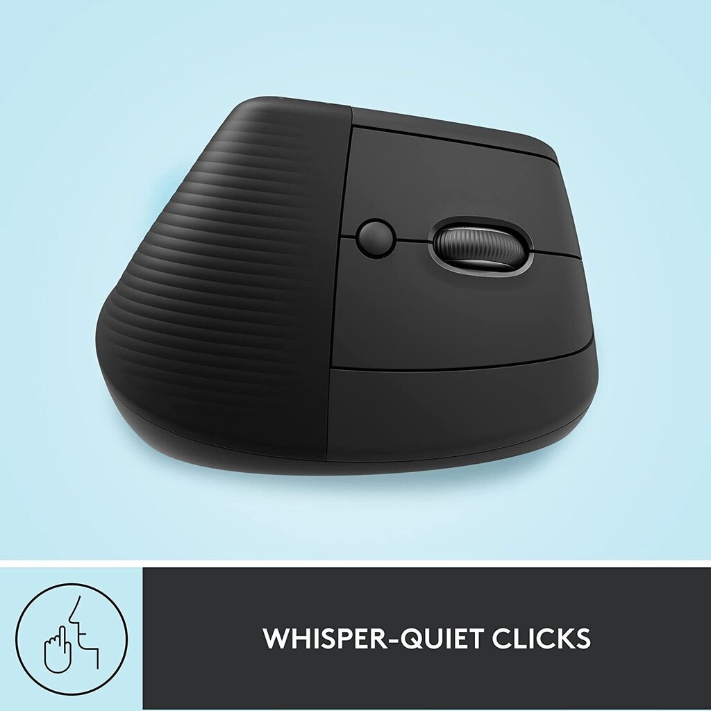 Logitech Lift Vertical Ergonomic Mouse, black - Wireless mouse цена и информация | Peles | 220.lv