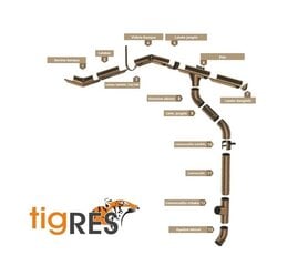 Tērauda Notekcaurule Tigres Brūns, 1m (90mm) цена и информация | Водосточные системы | 220.lv
