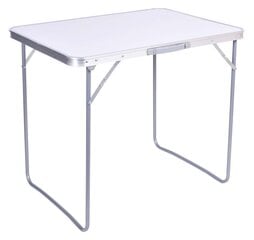 Kempinga galds CORN, saliekams, 80 x 60 cm, balts cena un informācija | Tūrisma mēbeles | 220.lv