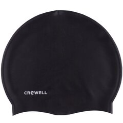 Peldēšanās cepure Silikona Crowell Mono Breeze Col1, melna cena un informācija | Peldcepures | 220.lv