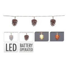 Virtene Glitter Pinecone, 10 LED cena un informācija | Ziemassvētku lampiņas, LED virtenes | 220.lv