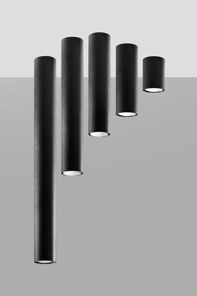 Sollux griestu lampa Lagos, melna, 40 cm cena un informācija | Griestu lampas | 220.lv