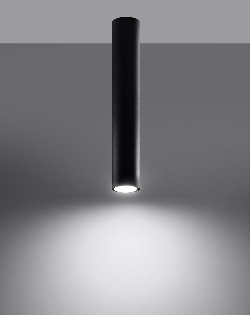 Sollux griestu lampa Lagos, melna, 40 cm цена и информация | Griestu lampas | 220.lv