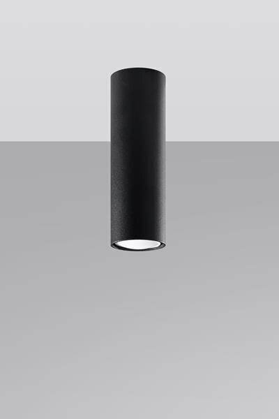 Sollux griestu lampa Lagos, melna, 20 cm цена и информация | Griestu lampas | 220.lv