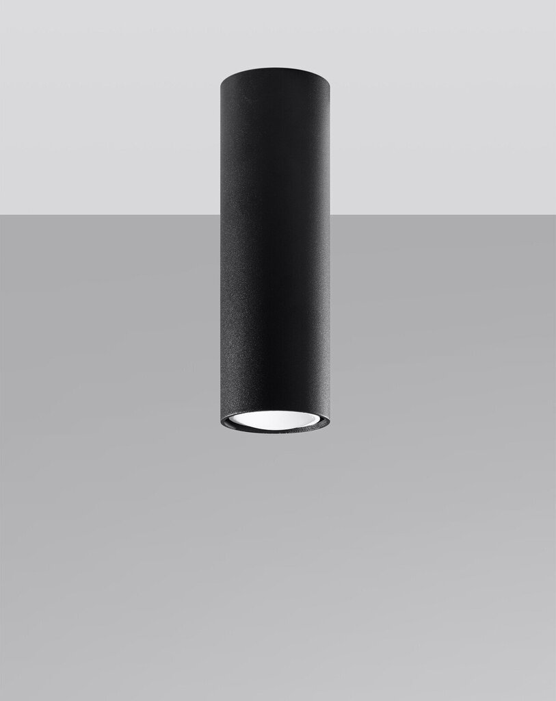 Sollux griestu lampa Lagos, melna, 20 cm цена и информация | Griestu lampas | 220.lv