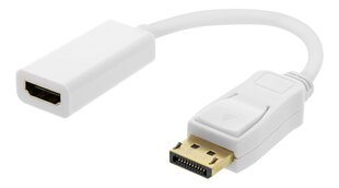 Deltaco 00110023, DP/HDMI, 0.2 м цена и информация | Кабели и провода | 220.lv